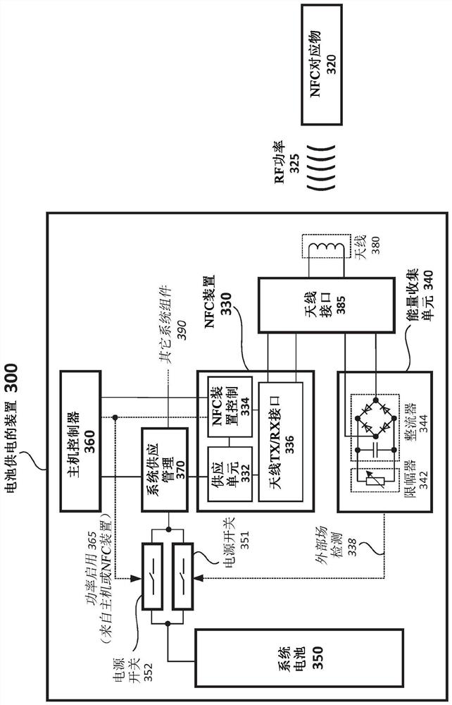 NFC system wake-up using energy harvesting