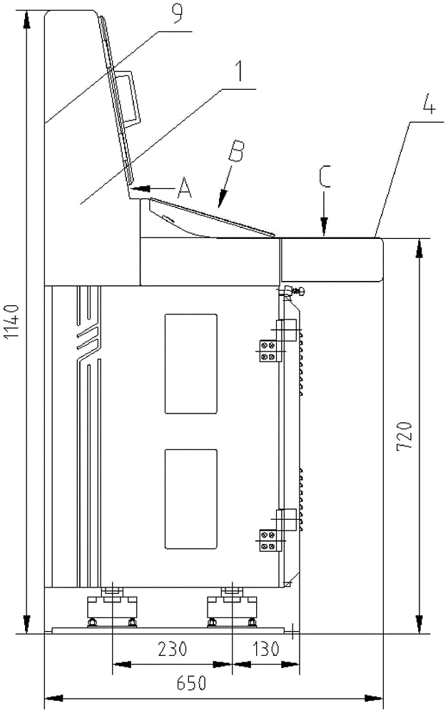 A method and device for monitoring electromechanical comprehensive information of a hybrid ship