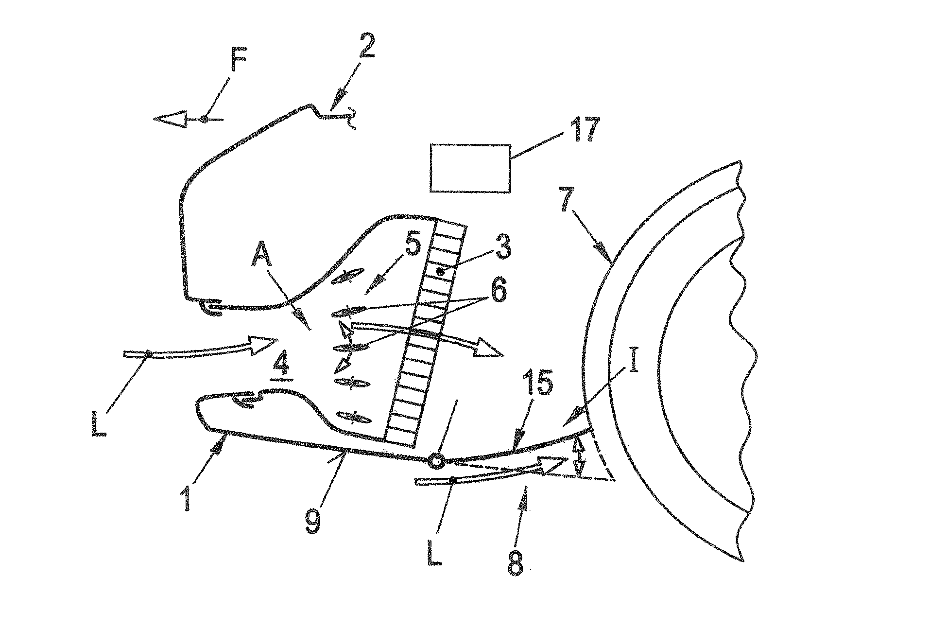 Motor vehicle with a device for supplying cooling air