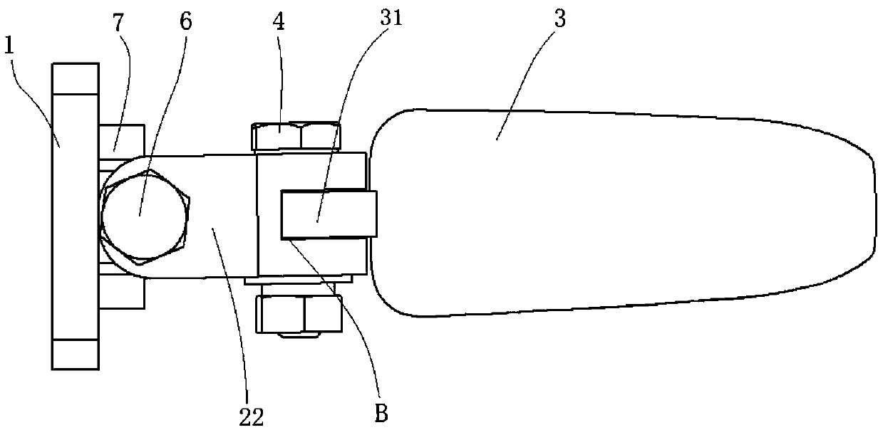 Passive prosthetic hand thumb installation structure