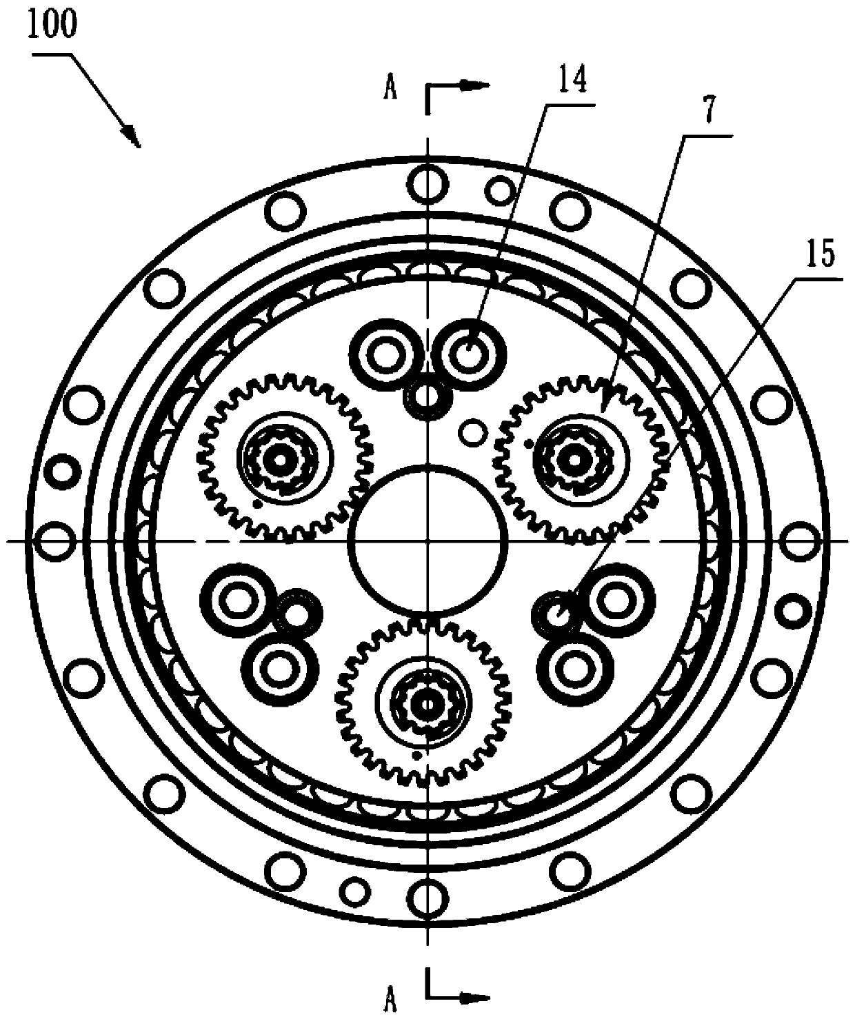 Eccentric-swing gear reducer