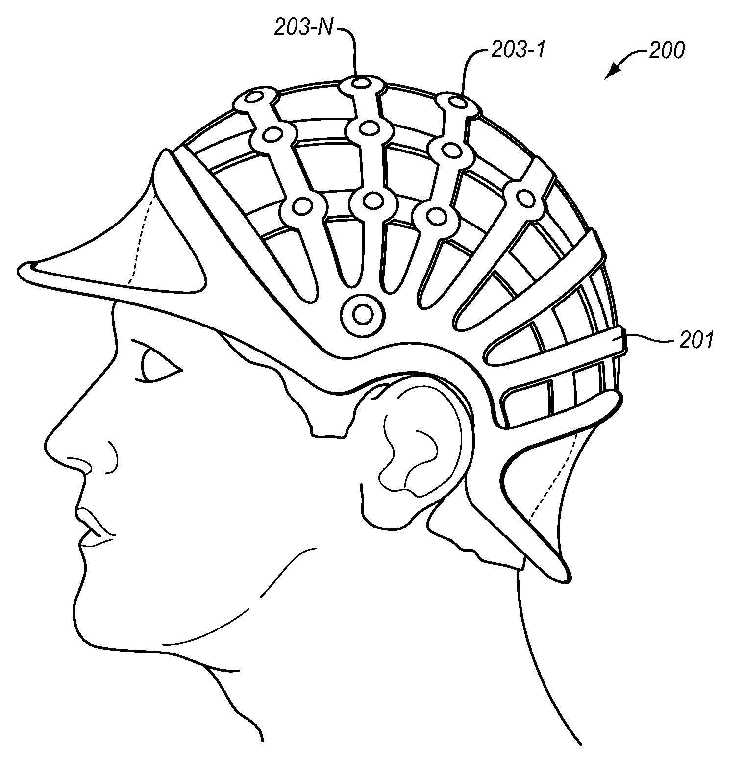 Medical apparatus for collecting patient electroencephalogram (EEG) data