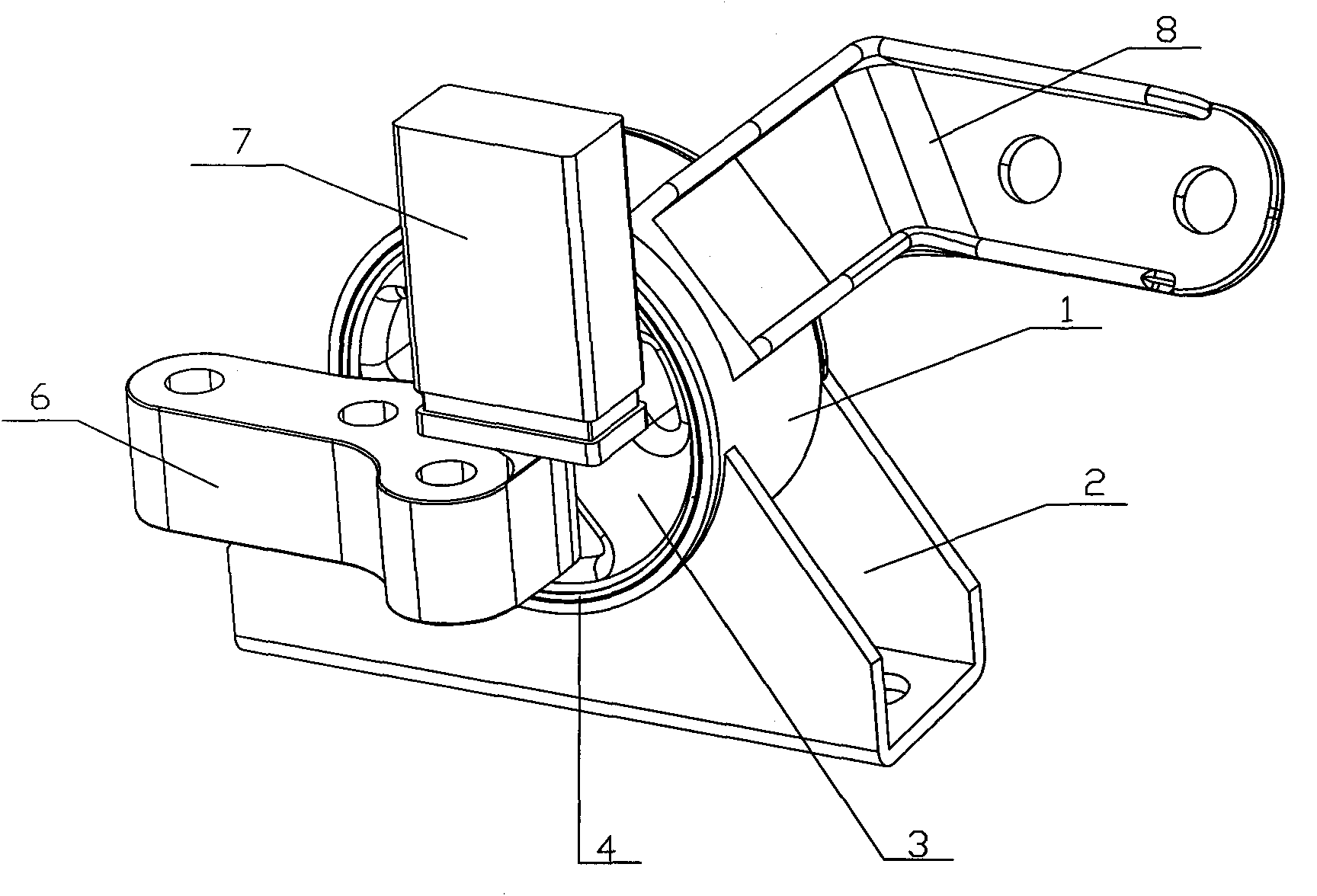Suspension cushion assembly of powertrain system of automobile