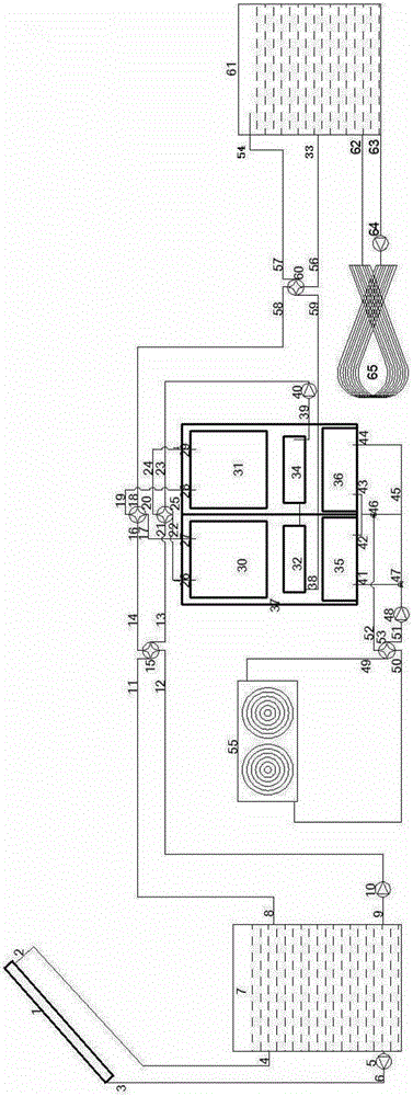 Solar-powered efficient moisture absorption-thermochemical reaction heat pump system