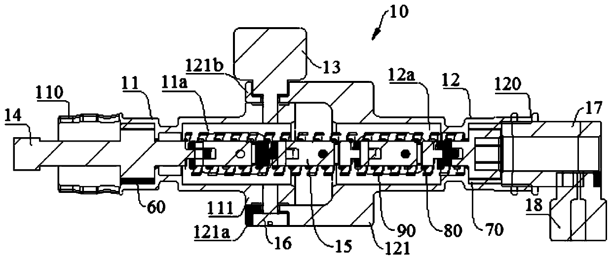 Steering joint device of insulating operating rod