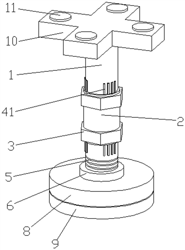 Emergency supporting leg of automatic assembly line