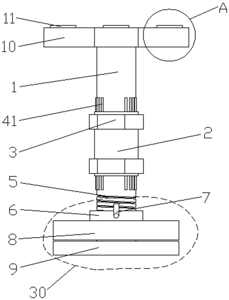 Emergency supporting leg of automatic assembly line