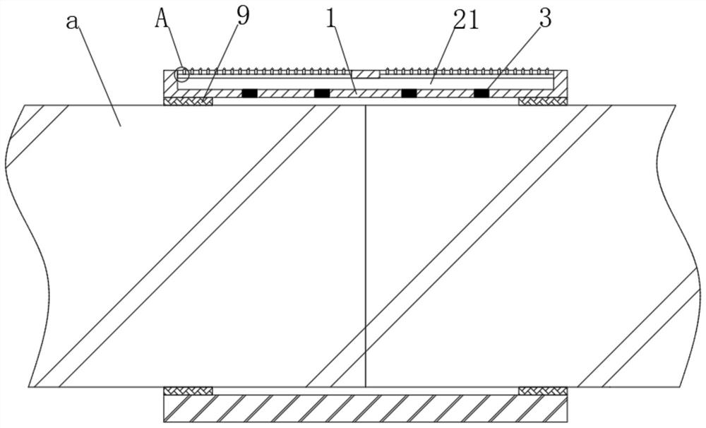 Gas leakage detection ring with self-protruding light change at natural gas pipeline interface