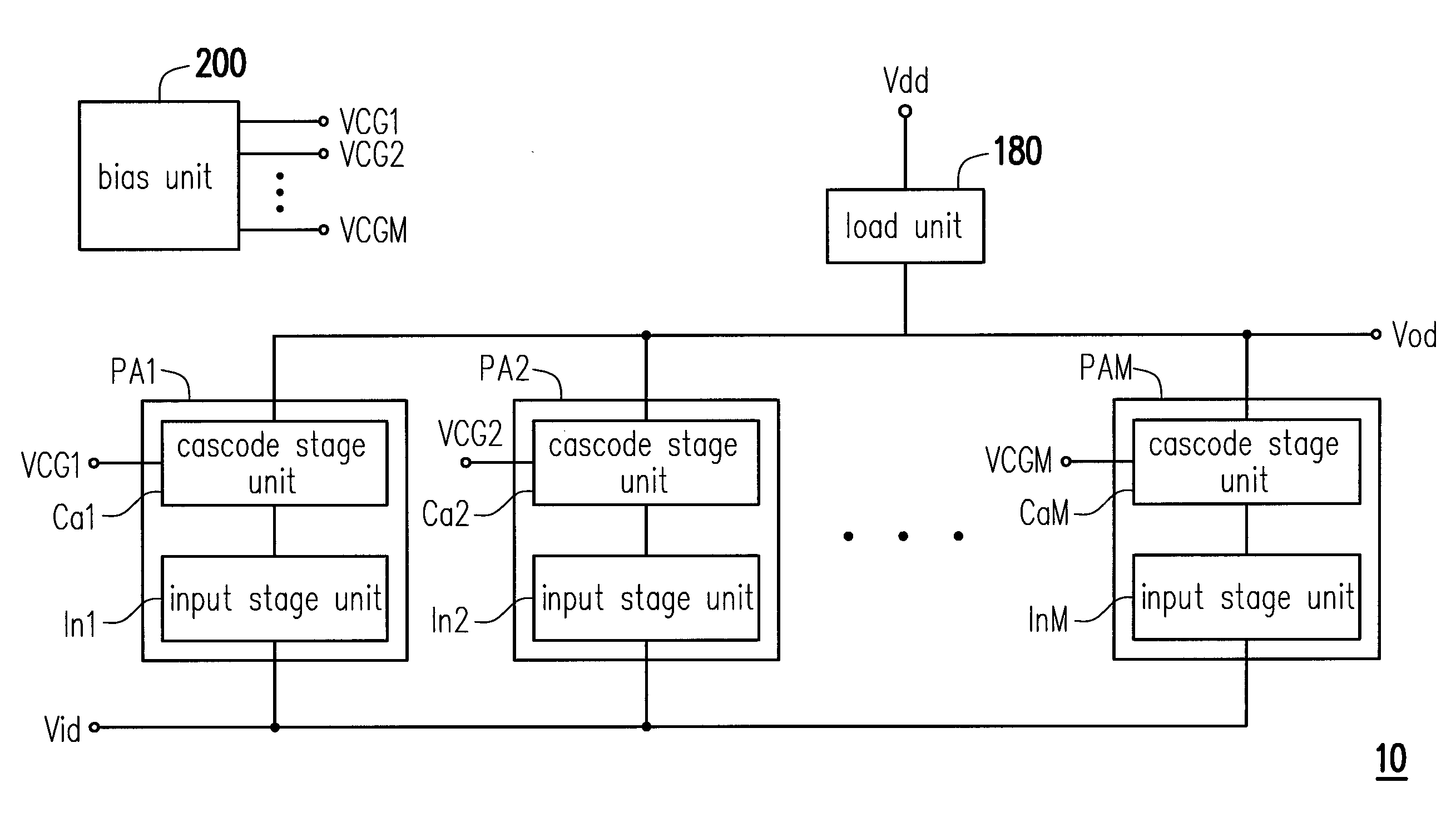 Hybrid class operation power amplifier