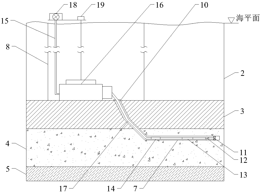 Method for extracting natural gas hydrates through directional drilling and depressurization