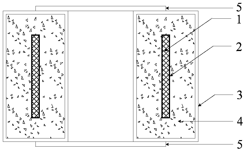 Anti-buckling supporting member with lattice type double-rectangular-pipe cross section