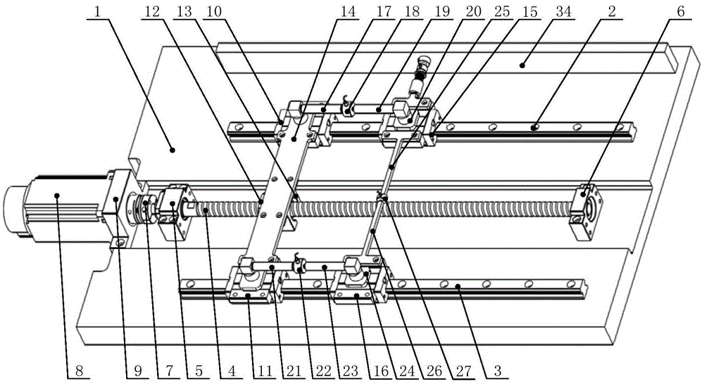 Comprehensive measurement device for linear guide rail friction and manufacturing and installation errors