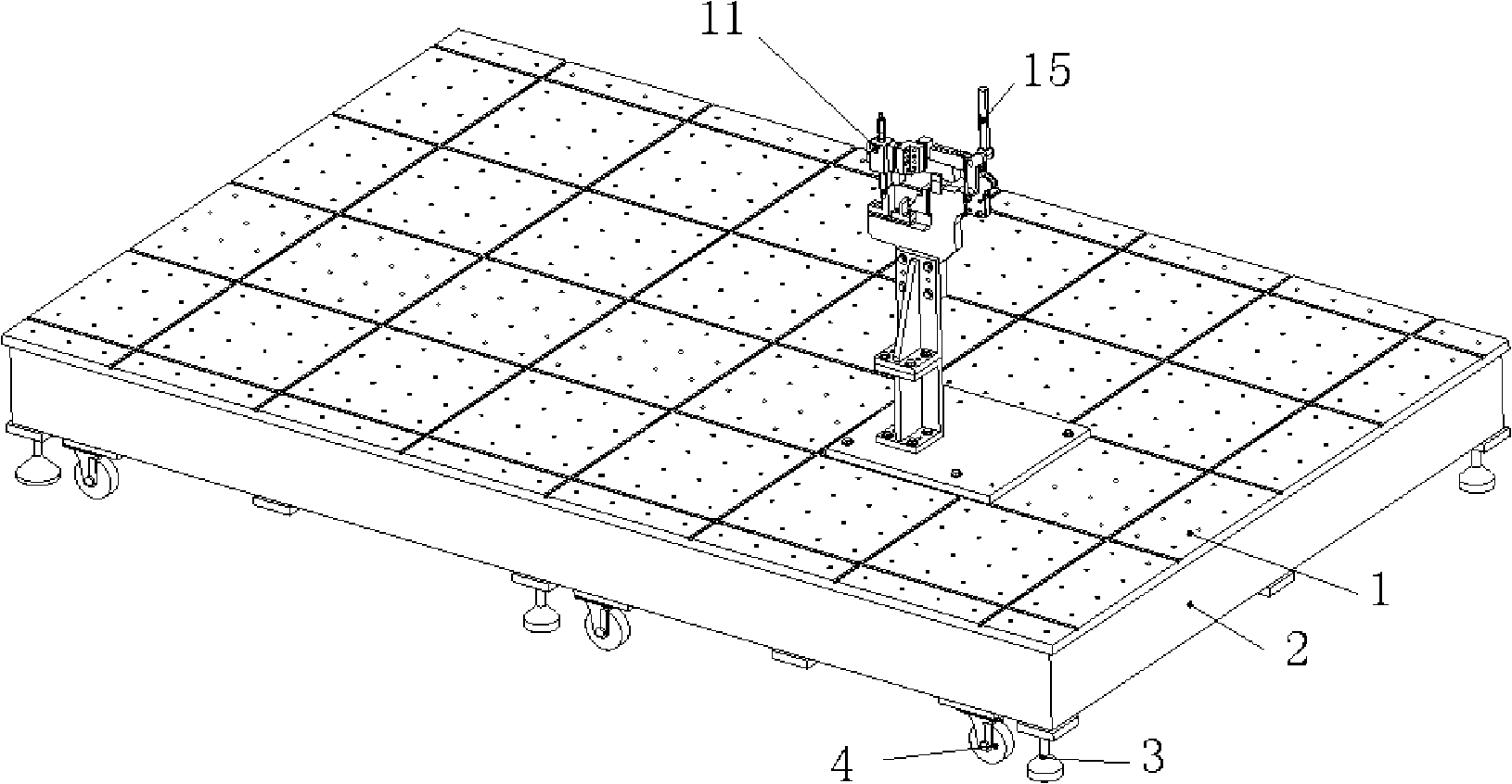 Modular design method and structure of welding fixture for trial-manufacture sample vehicles