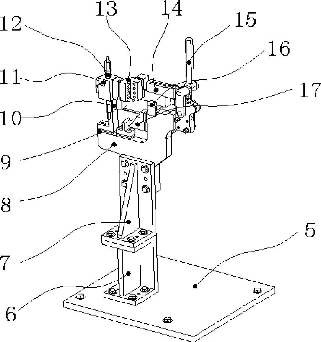 Modular design method and structure of welding fixture for trial-manufacture sample vehicles