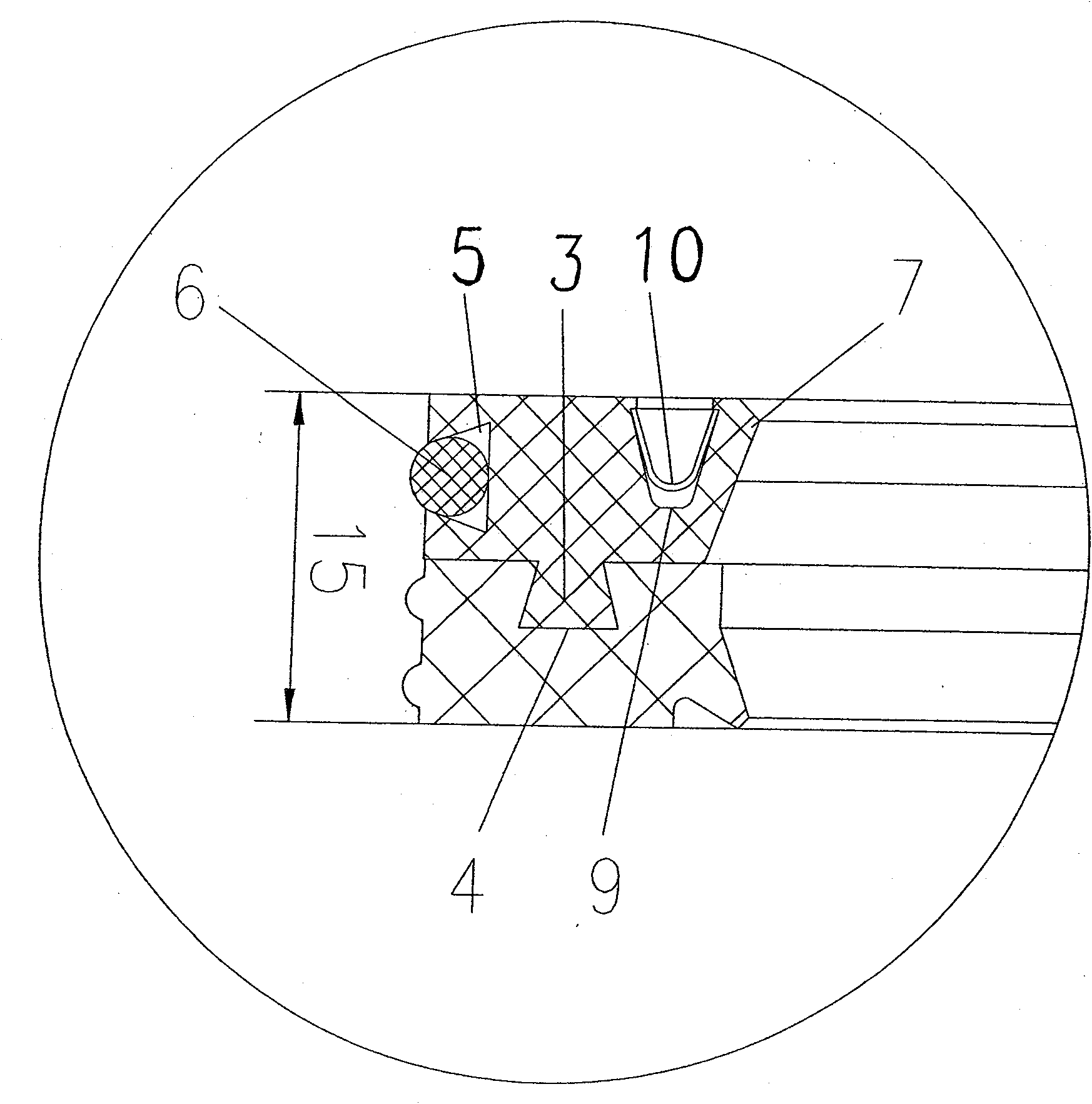 Rockwell sealing ring and production method thereof