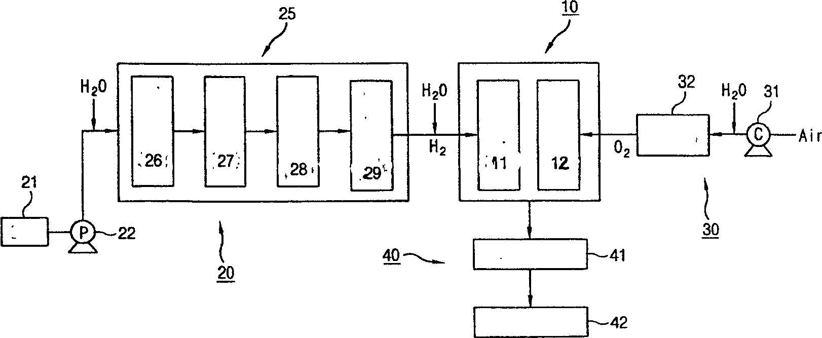 Fuel supply device of fuel cell system