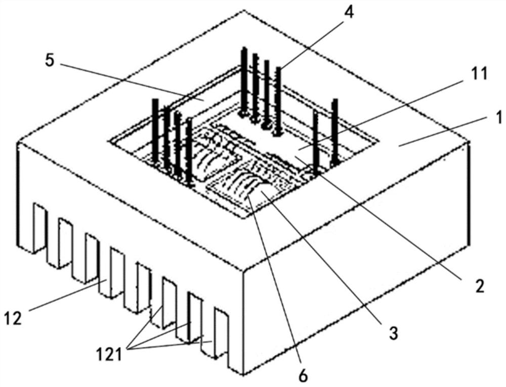 Novel-structure power module directly taking radiator as shell and preparation method of novel-structure power module