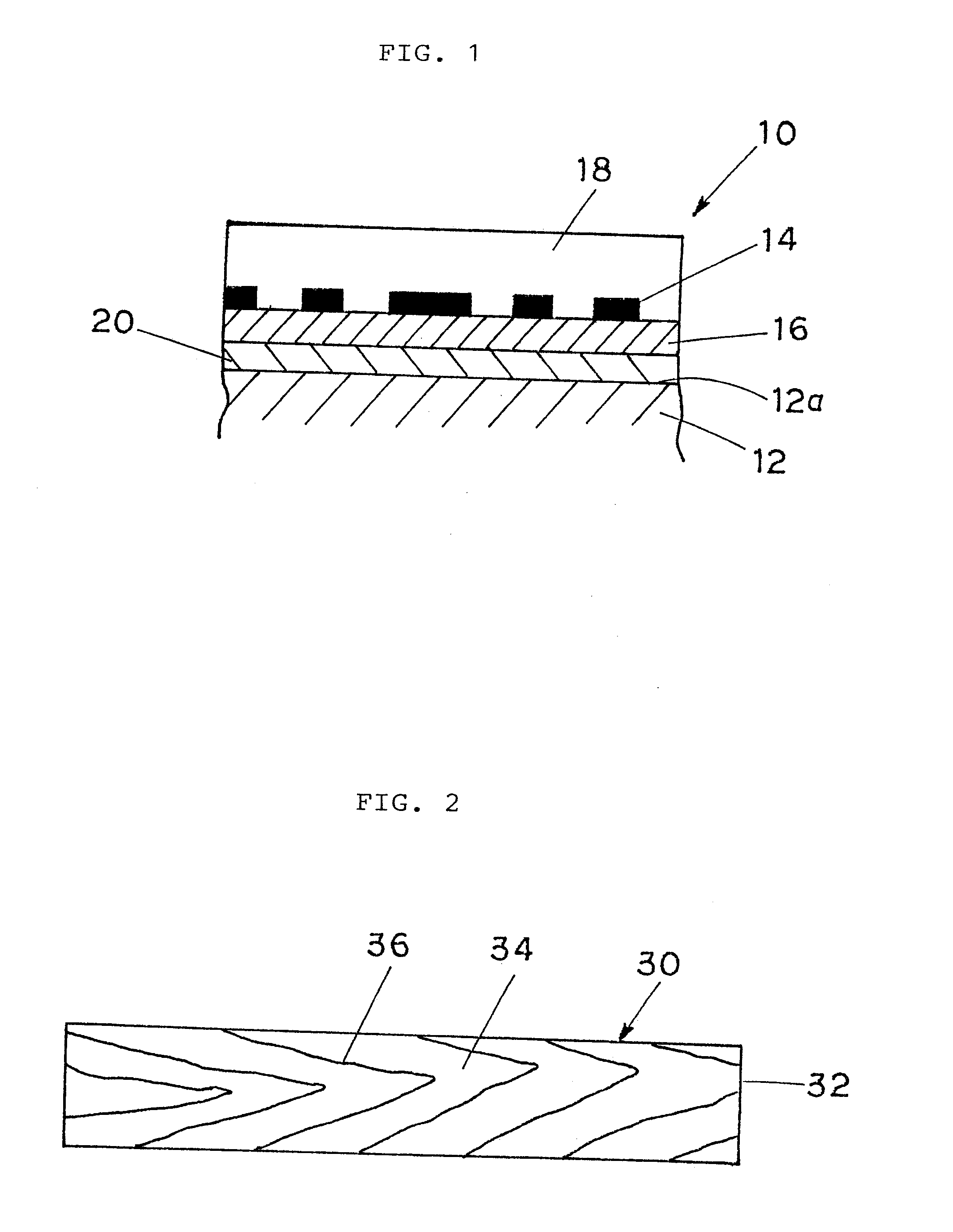 Method of transferring a print pattern composed of a fluoropolymer resin and an inorganic pigment onto an objective body using liquid pressure