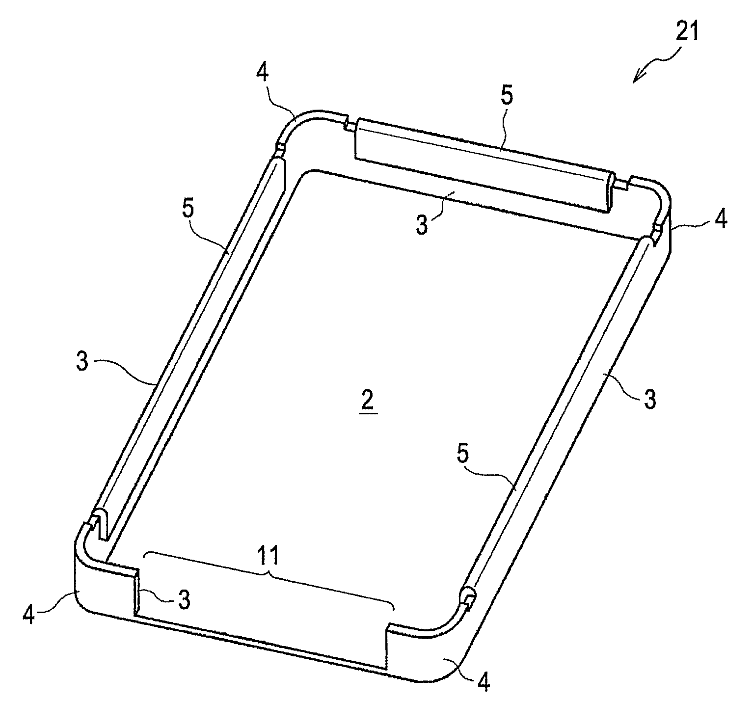 Metal frame for electro-optical device having a folding portion and a seamless curved shape