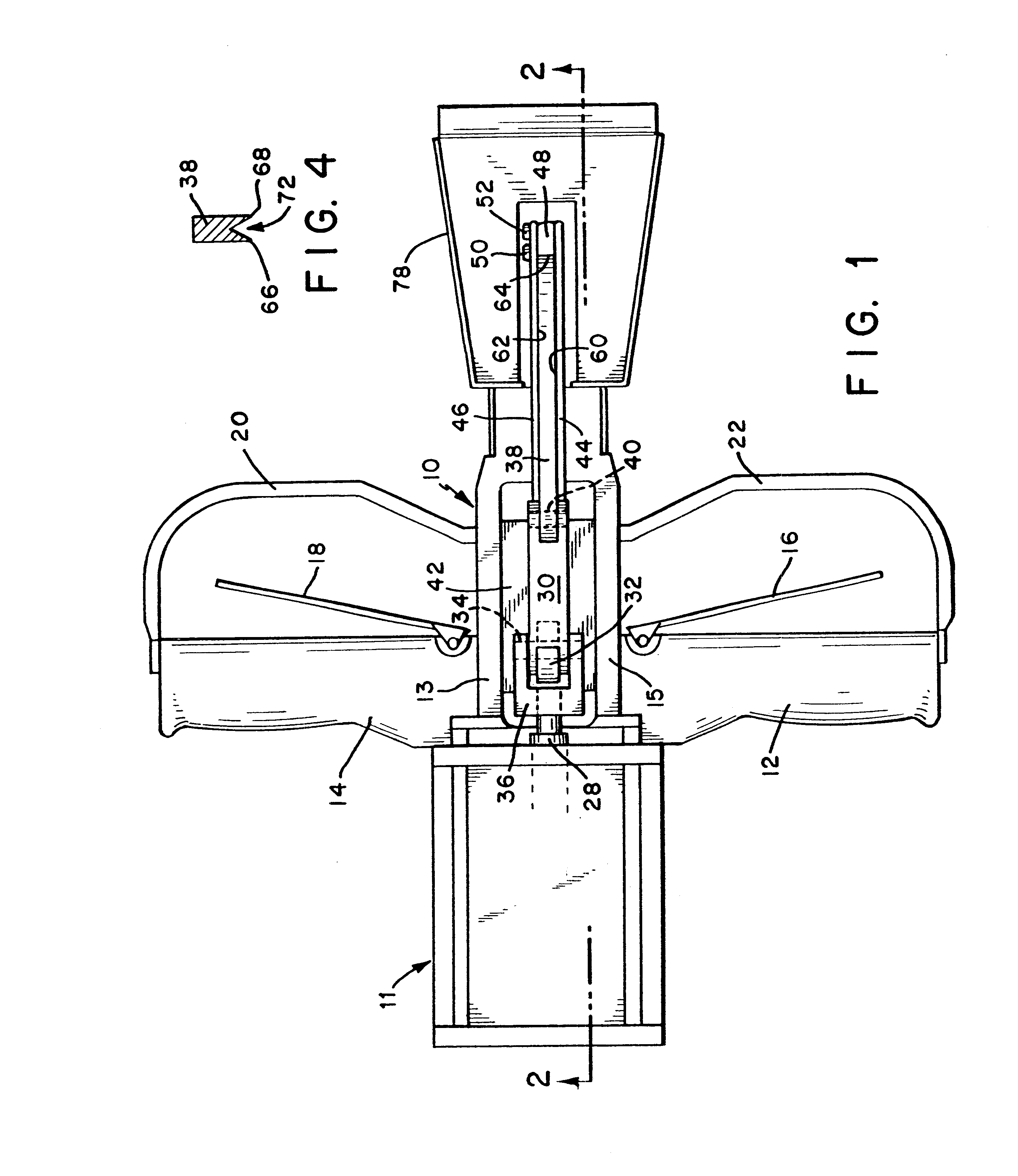 Toe web cutter with stationary blade unit