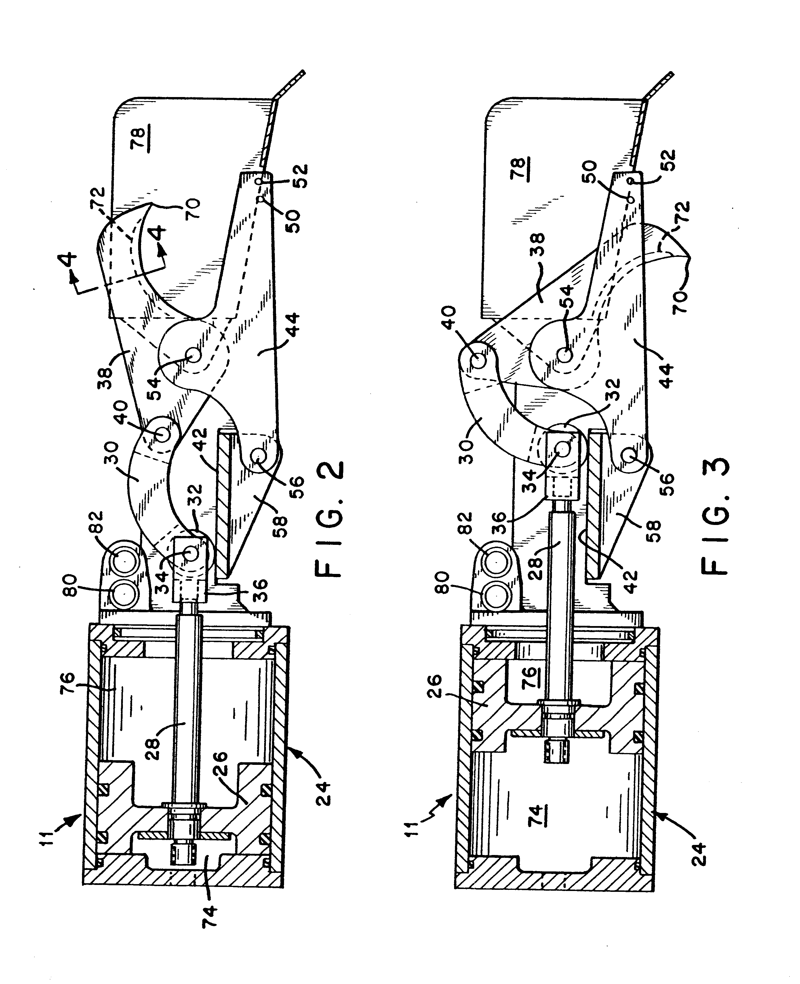 Toe web cutter with stationary blade unit