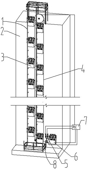 Three-dimensional planting facility utilizing vertical wall surface and planting method thereof