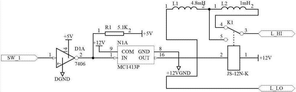 Inductive proximity sensor analog inductance output circuit