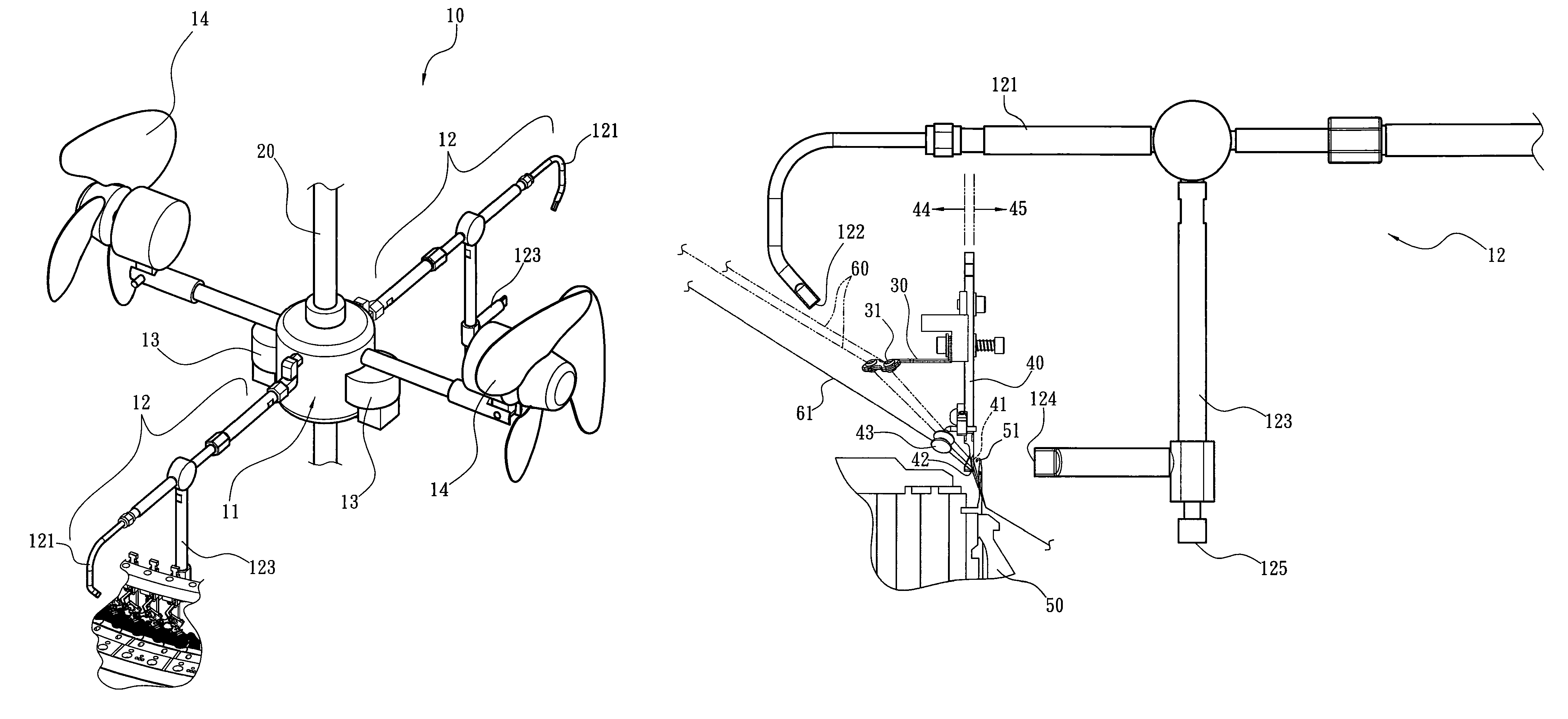 Yarn feeding plate double-sided floss blowing apparatus for circular knitting machines