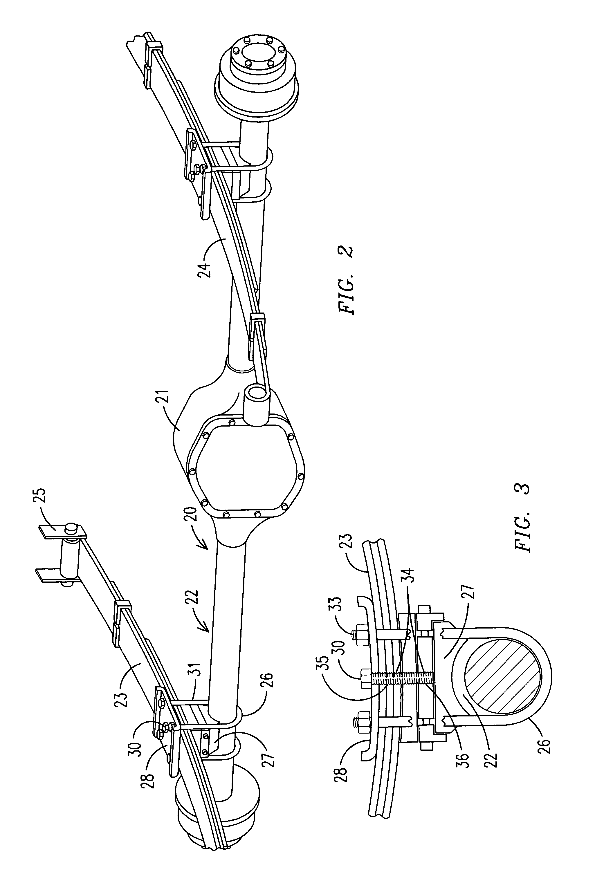 Method and apparatus for aligning the axle of a vehicle