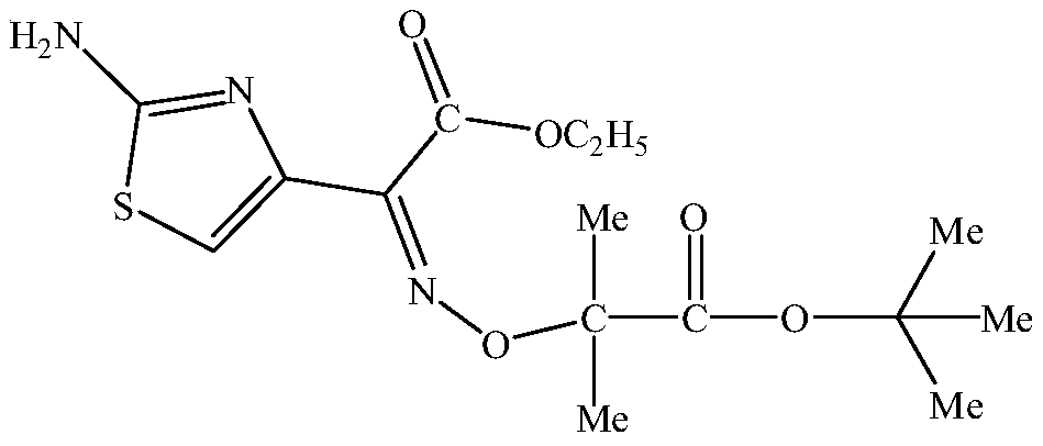 One-pot ceftazidime side-chain acid ethyl ester synthesis method