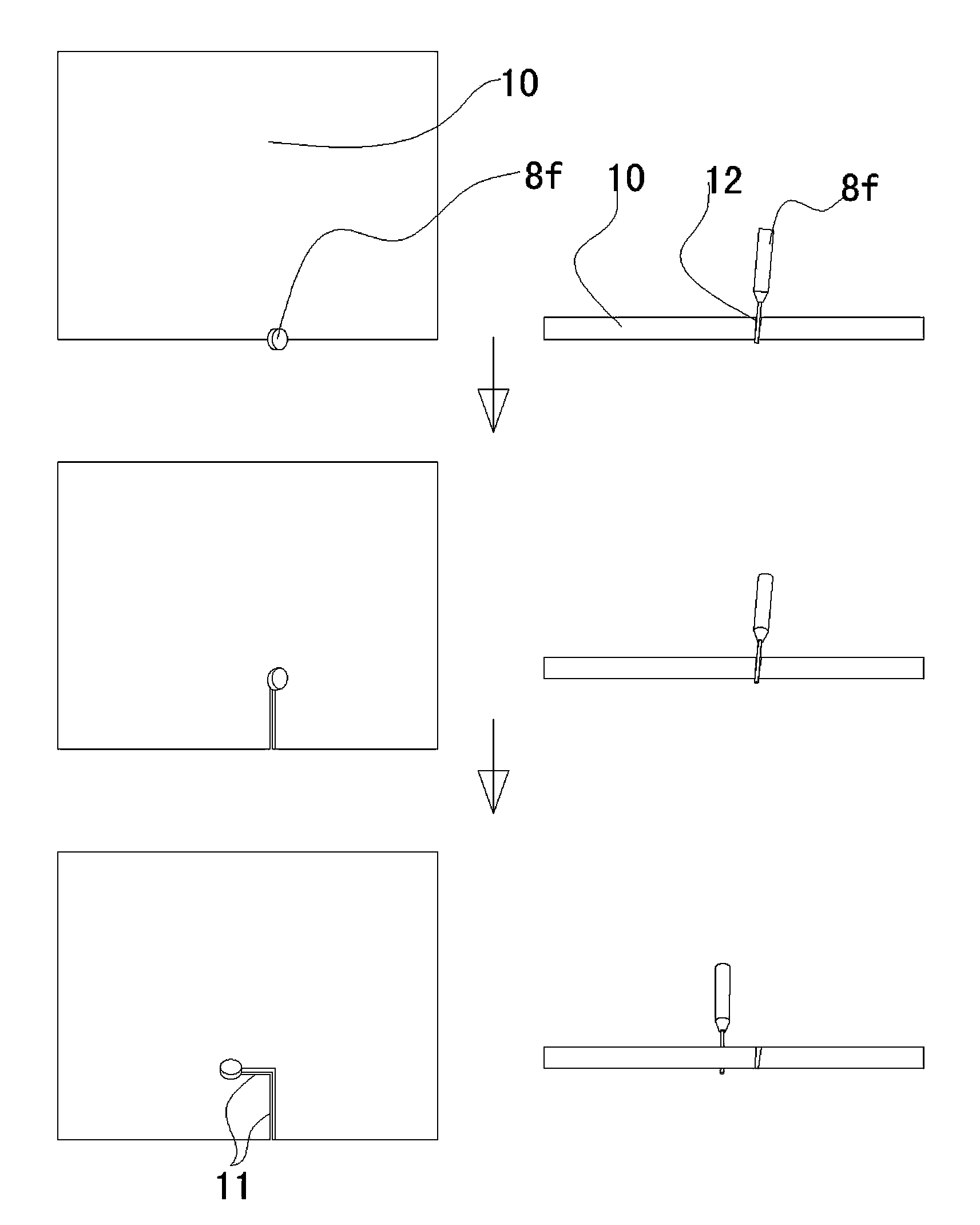 Water jet cutting method and device