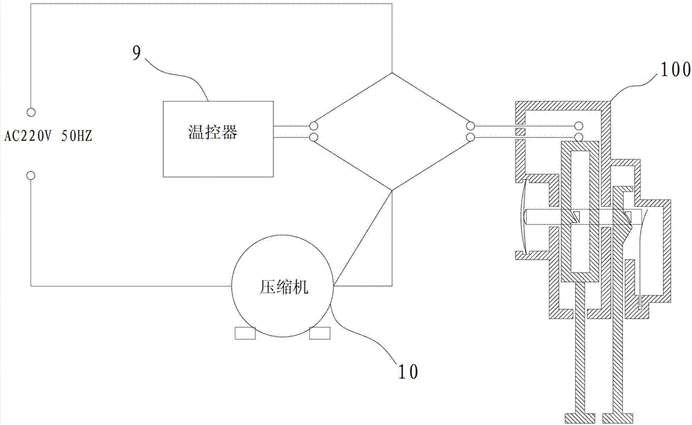 Quick-freezing reset switch device for refrigeration equipment and refrigeration equipment with same