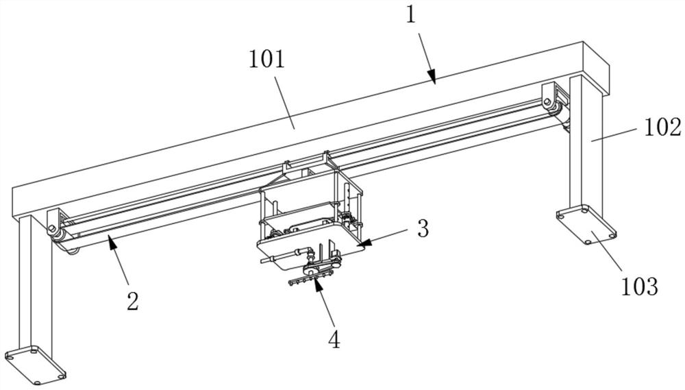 Adjustable cast-in-place support platform for pouring steel-concrete composite beam cantilever top plate