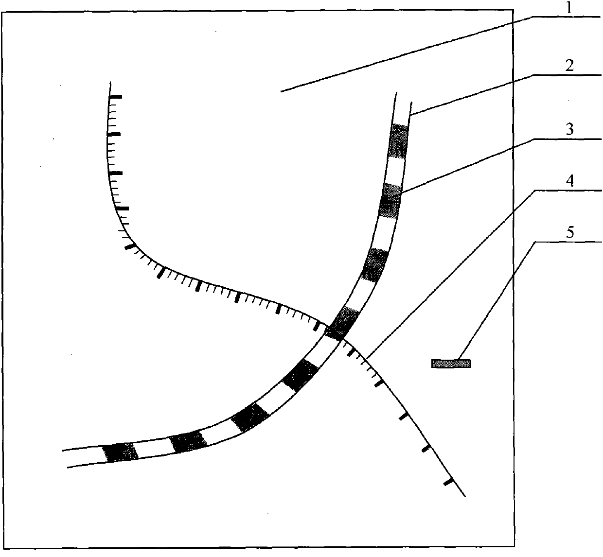 Visual marking method for distance in map