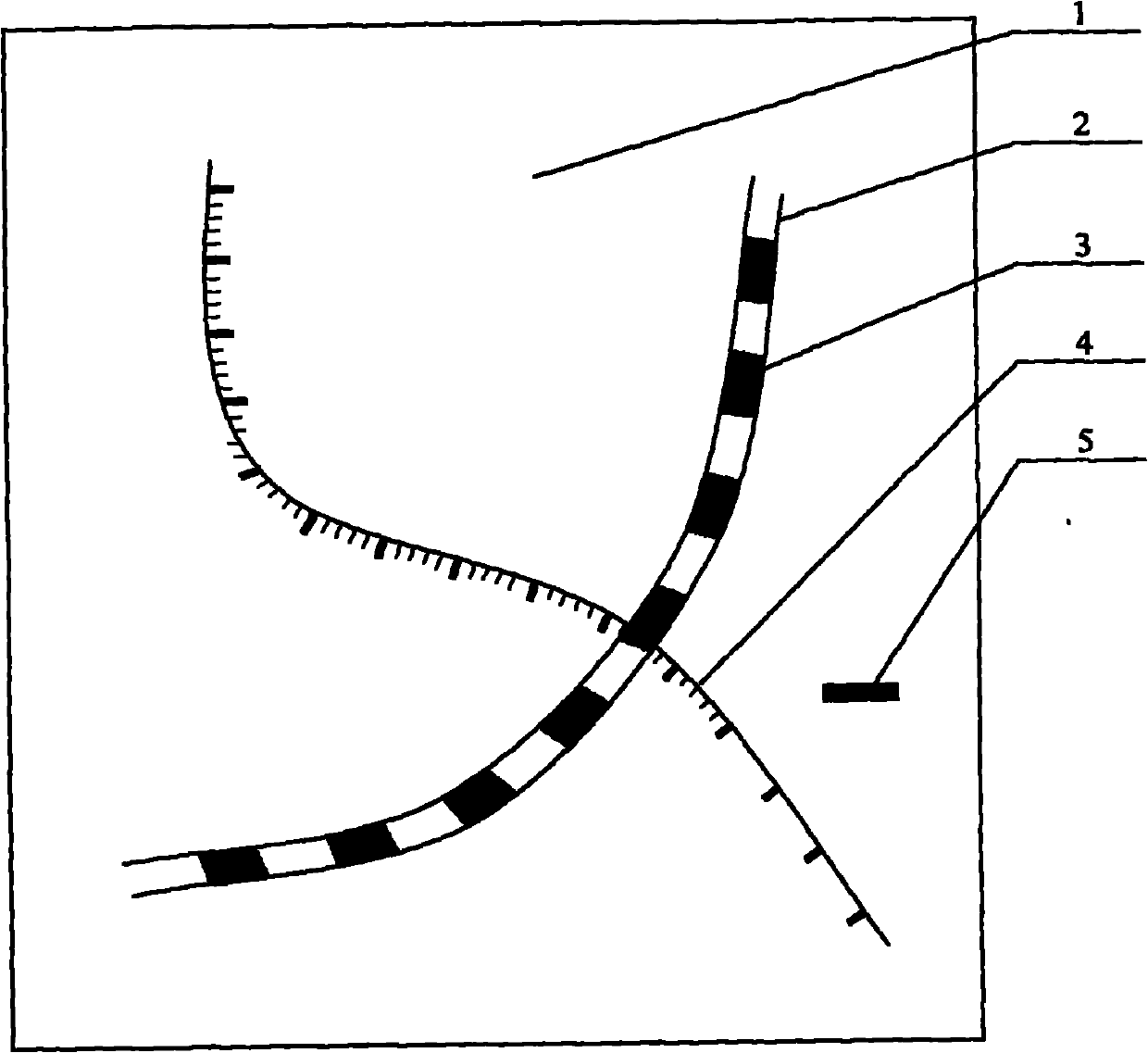 Visual marking method for distance in map