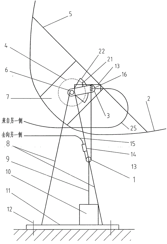 Chain one-way ratchet wheel two-side driven sun chasing mechanism