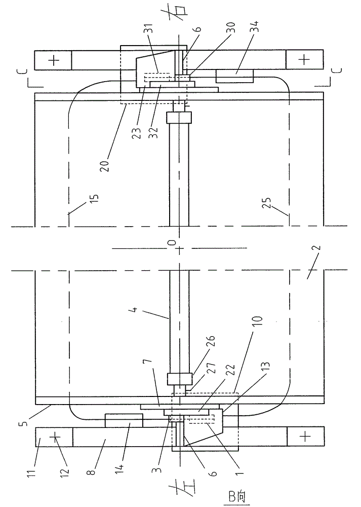 Chain one-way ratchet wheel two-side driven sun chasing mechanism