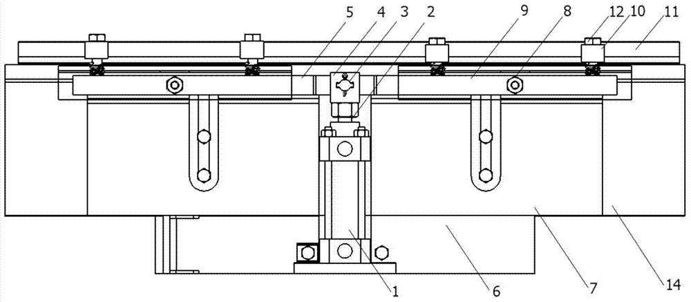 Non-planar-long-and-thin-profile-machining-oriented self-adaptive linkage clamping device and method