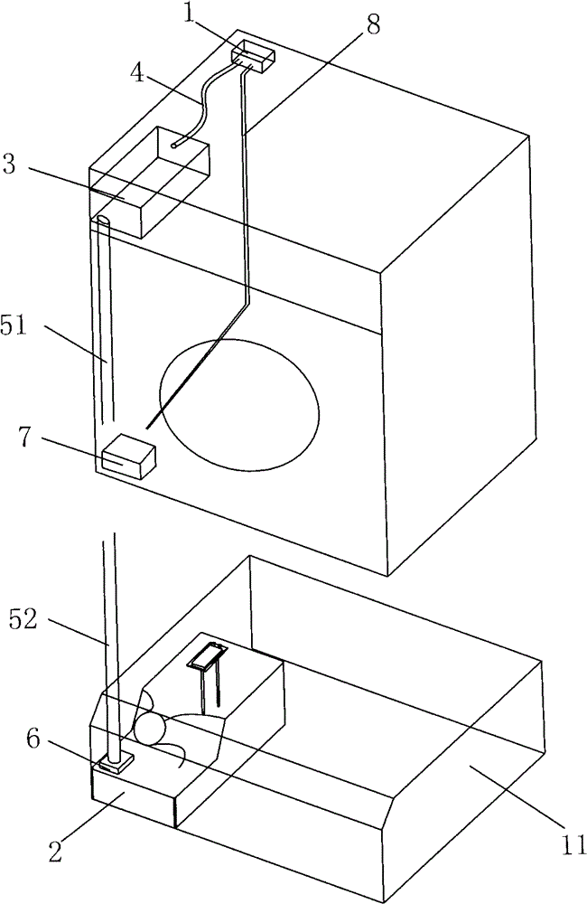 Detergent automatic dispensing device for washing machine