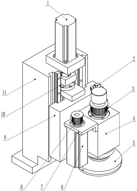An upper plate structure of a high-precision single-side grinding machine