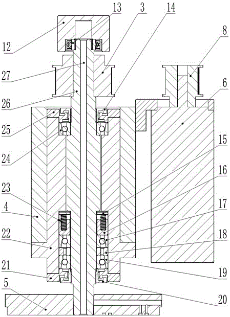 An upper plate structure of a high-precision single-side grinding machine