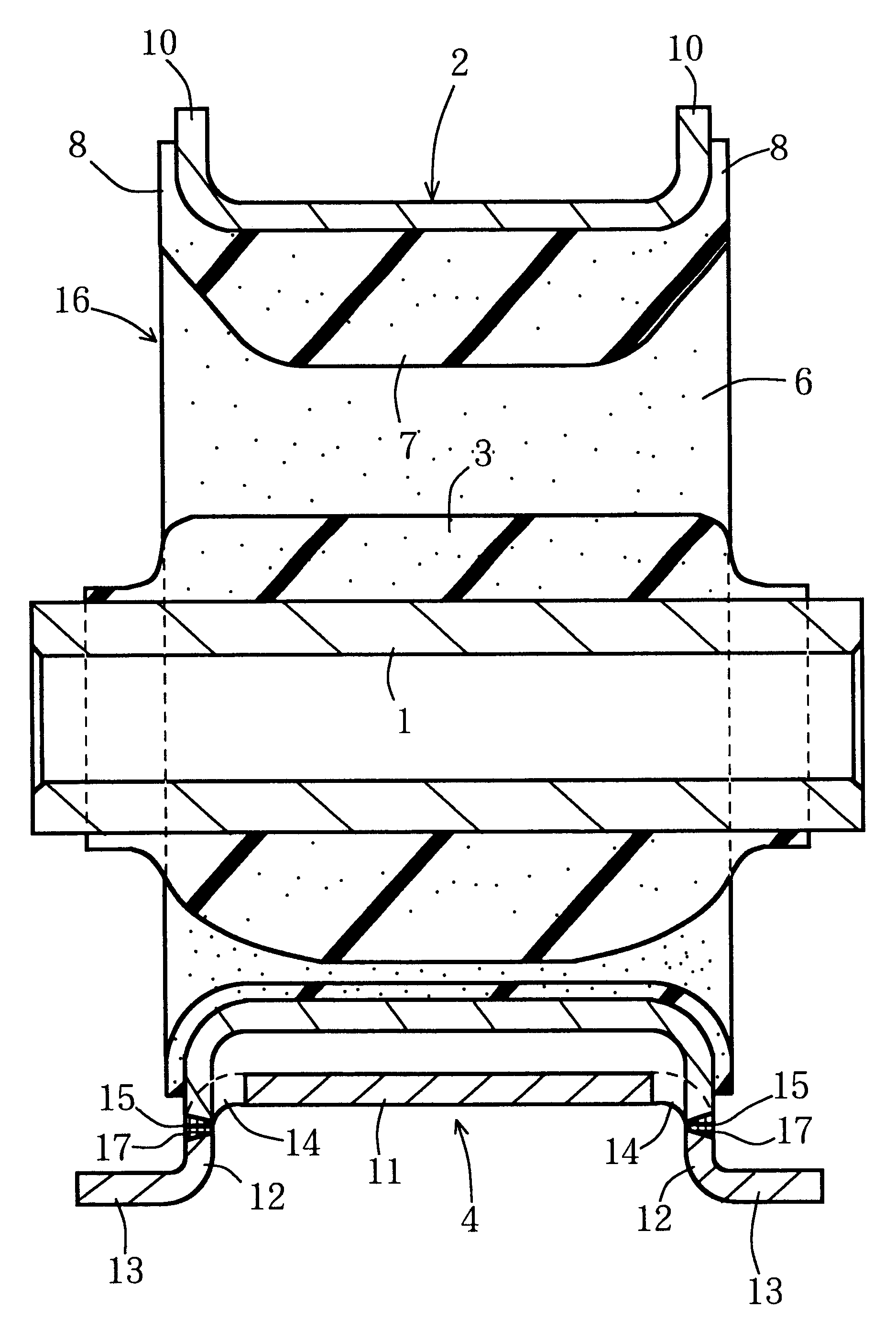 Method of producing cylindrical vibration-proofing rubber device