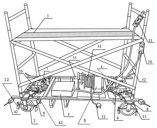 a mobile scaffolding