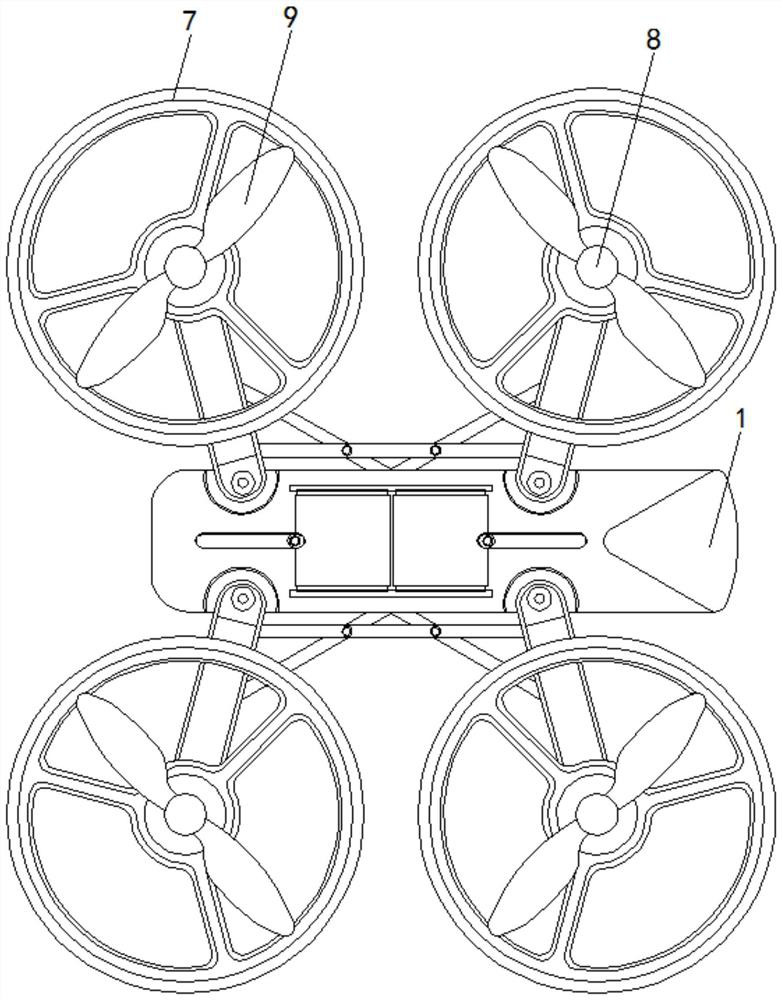 An auxiliary device for agricultural drones that uses weightlessness to prevent stalls and crashes