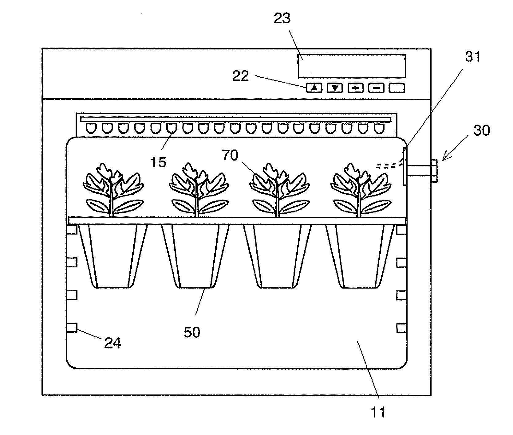 Germination/growing apparatus and plant cultivation device