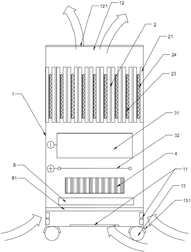 Air purifier adopting adsorptive storage-discharge catalytic degradation