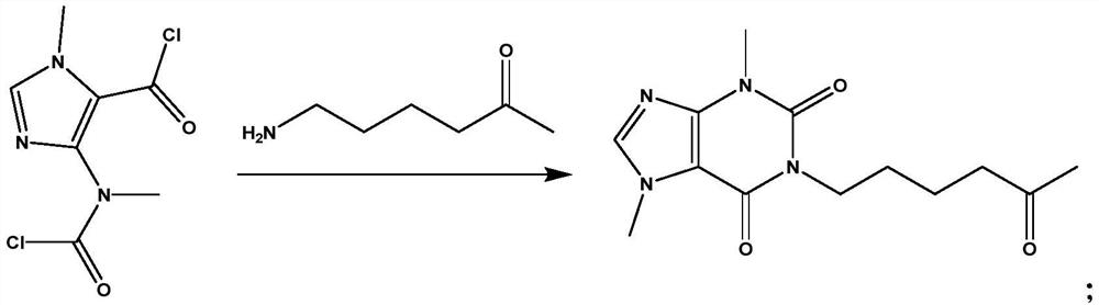 Synthesis method of pentoxifylline