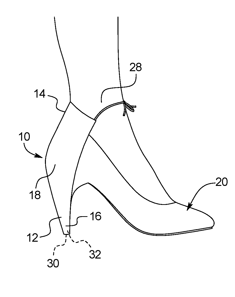 Device for protecting a heel