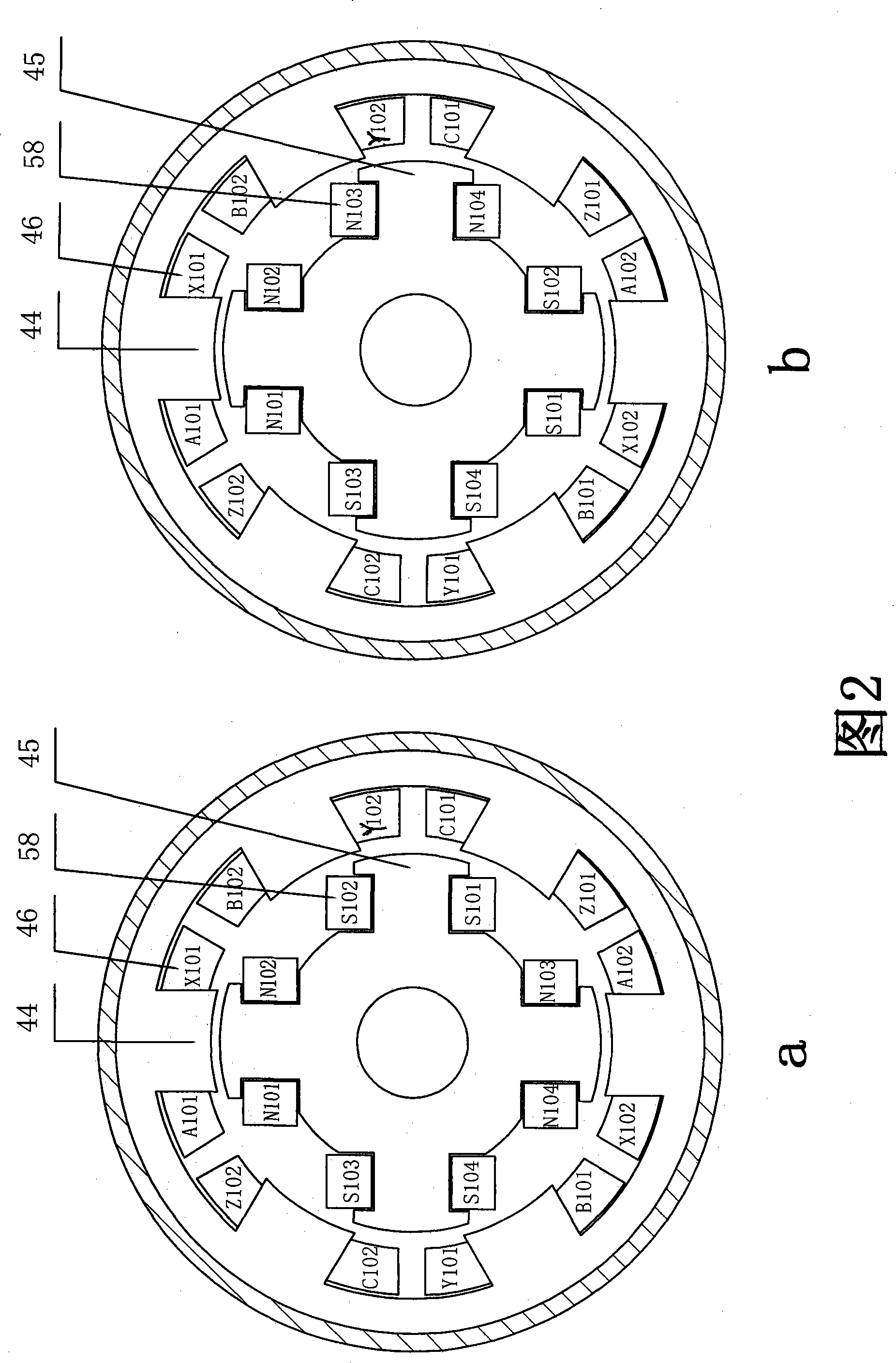 Power generation machine for switched reluctance motor