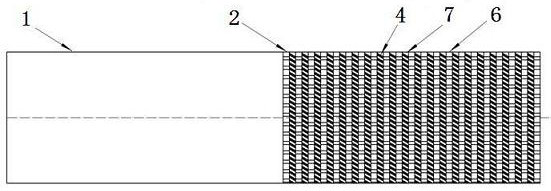 Columnar fin falling film evaporation heat exchange tube